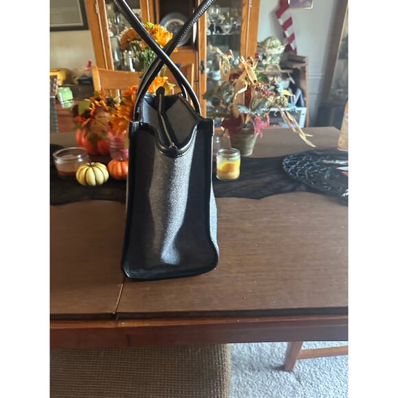 Kate Spade New York Black/Grey Ella Felt and Leather Large Top Zip Tote EUC 499 - Picture 12 of 16